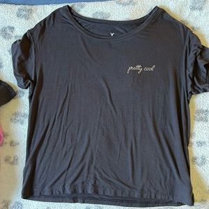 American Eagle soft & Sexy Oversized Tshirt as XS Dark Grey